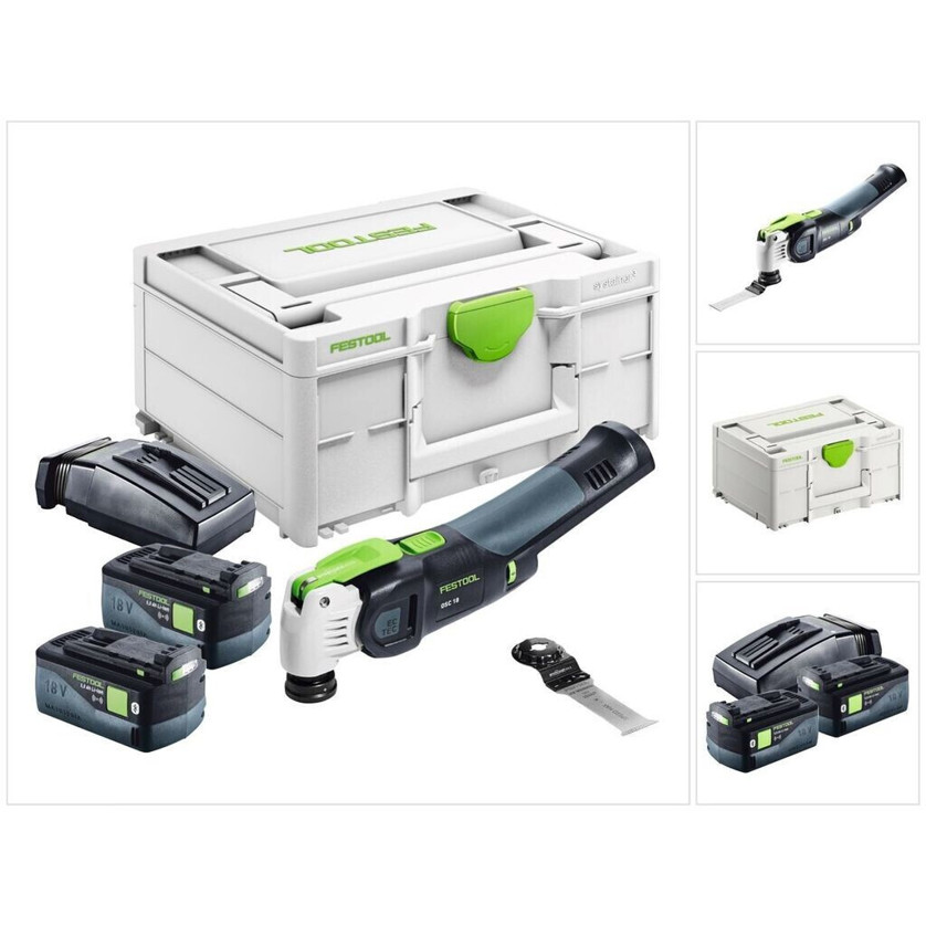 Festool - OSC 18 - Akku-Multi-Cutter Vecturo (mit 2x 5,0 Ah Akkus und Ladegerät, Starlock-Max)