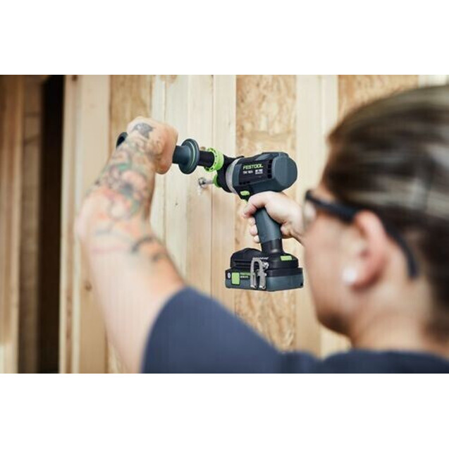 Festool - 575602 Quadrive Akku-Bohrschrauber (4-Gang, 18V Li-Ion, 2 Akkus, Schnellspannbohrfutter)