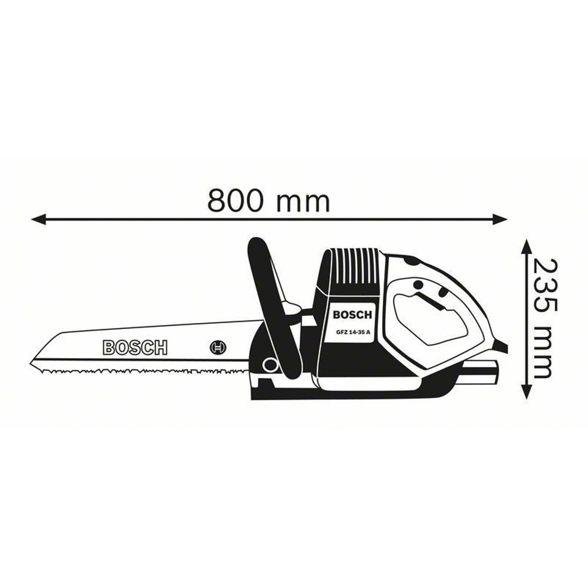 Bosch - GFZ 16-35 - Elektrofuchsschwanz (Sägeblatt-Schnellwechselsystem, Pendelhub, Constant-Electronic)