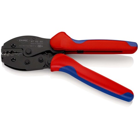 Knipex - PreciForce® Crimpzange (97 52 50) - Mehrkomponenten-Hüllen - brüniert - 220mm