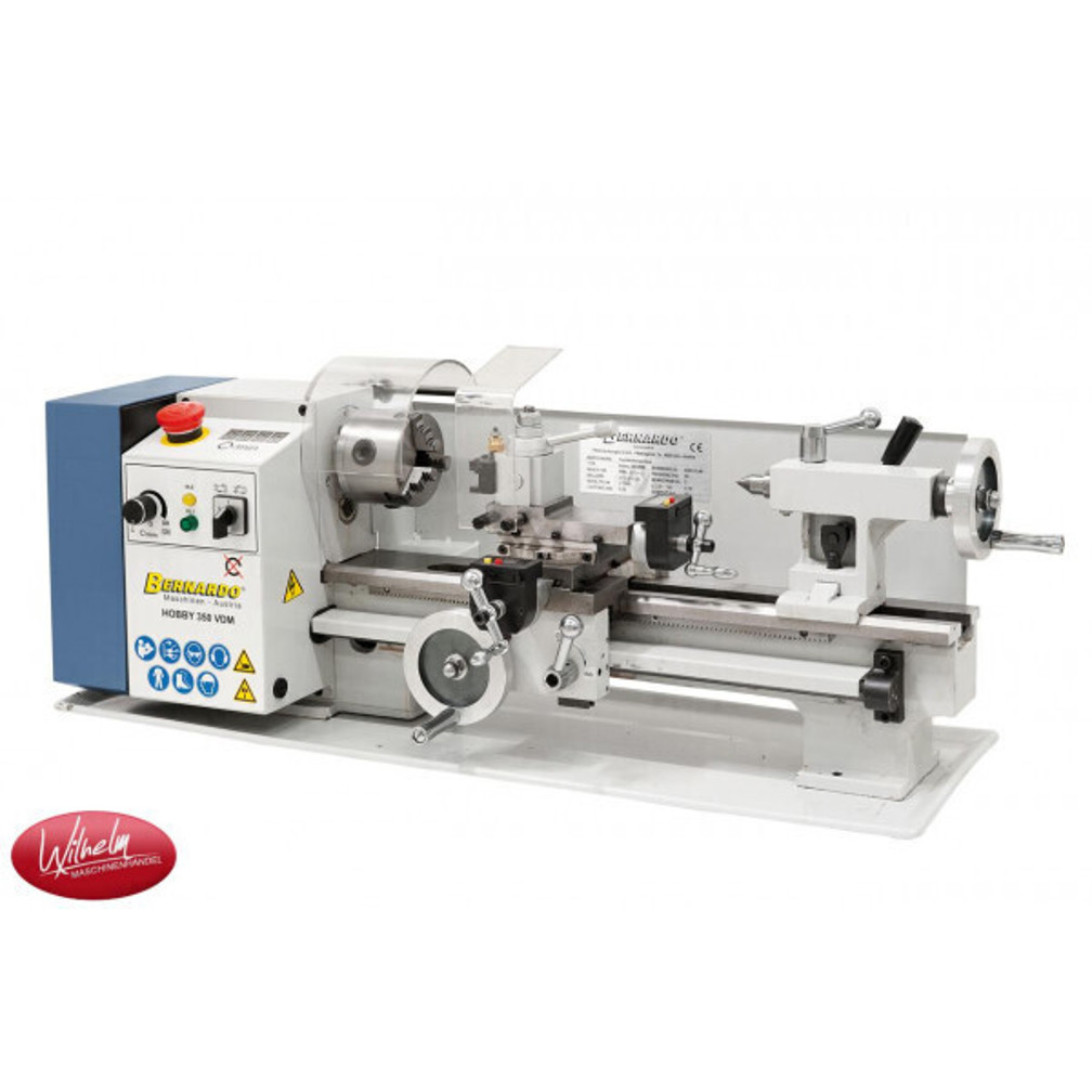 Bernardo - 350 VDM - Tischdrehmaschine Drehmaschine 350W, stufenlos, mit Zubehör (77x30x31cm)