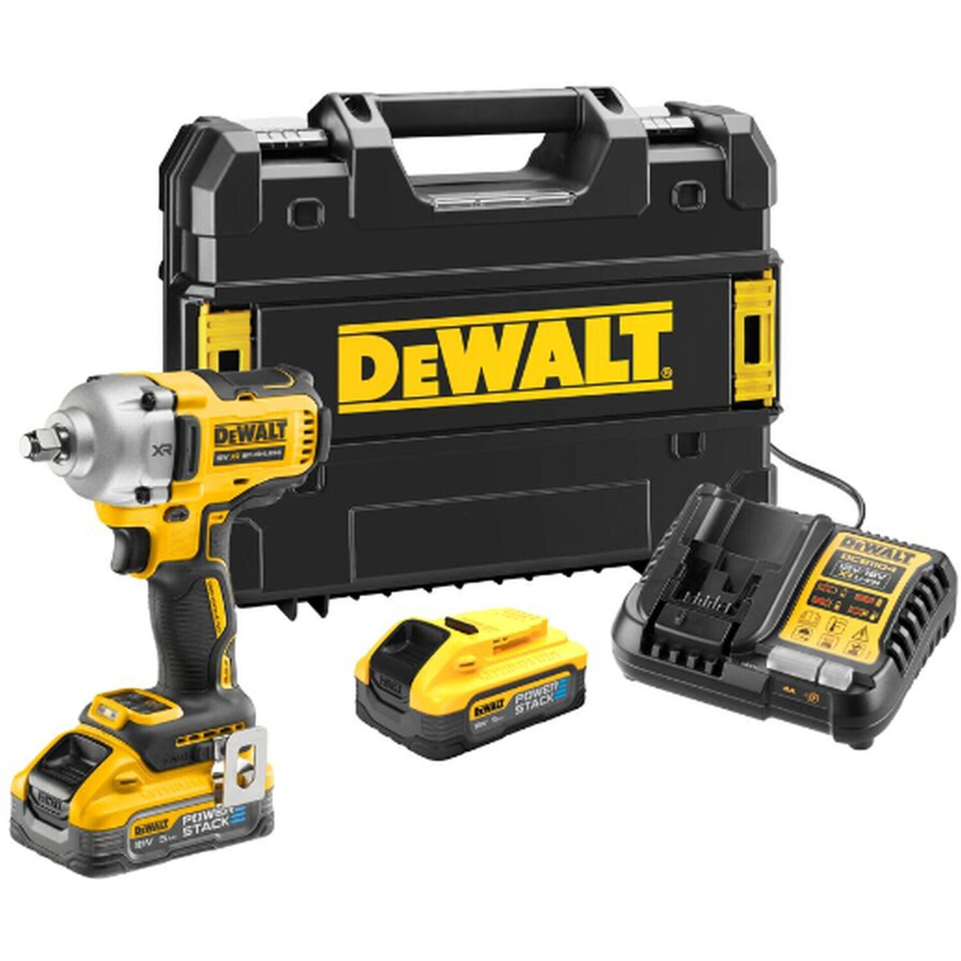 DeWalt - DCF891H2T-QW Akku-Schlagschrauber (Li-Ion, Transportkoffer, bürstenloser EC-Motor, 2 Akkus, 813 Nm Drehmoment, 18 V)