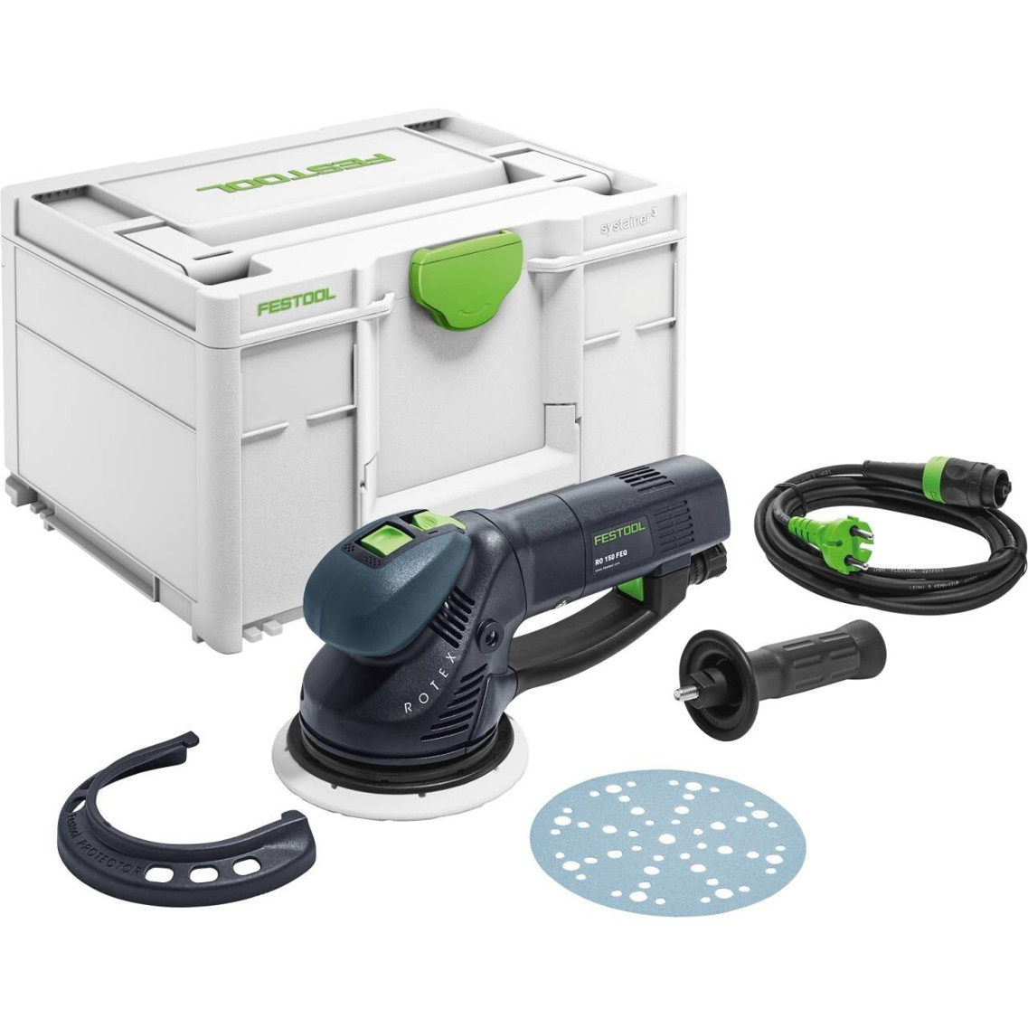 Festool - RO 150 FEQ-Plus (576017) - Exzenterschleifer (schwarz, Systainer, Klett-Fix-System, Staubabsaugung, 150 mm)