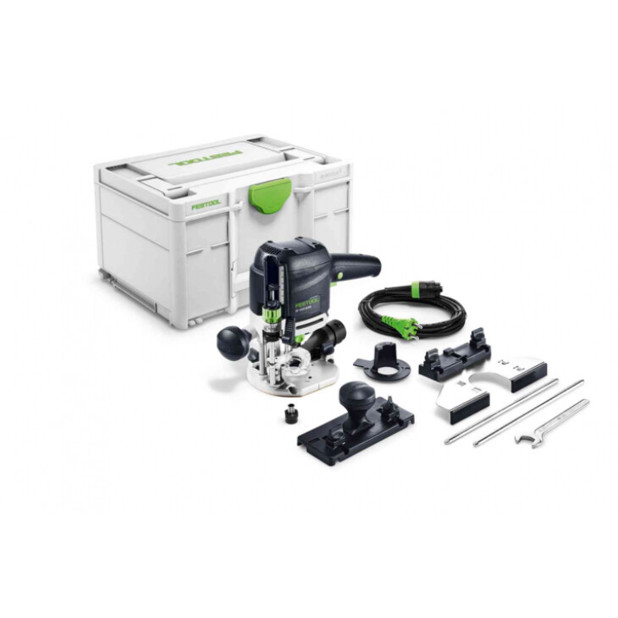 Festool - OF 1010 REBQ-Plus - Oberfräse (Zweihand, 2,7 kg, 10.000-24.000 U/min) mit Zubehör