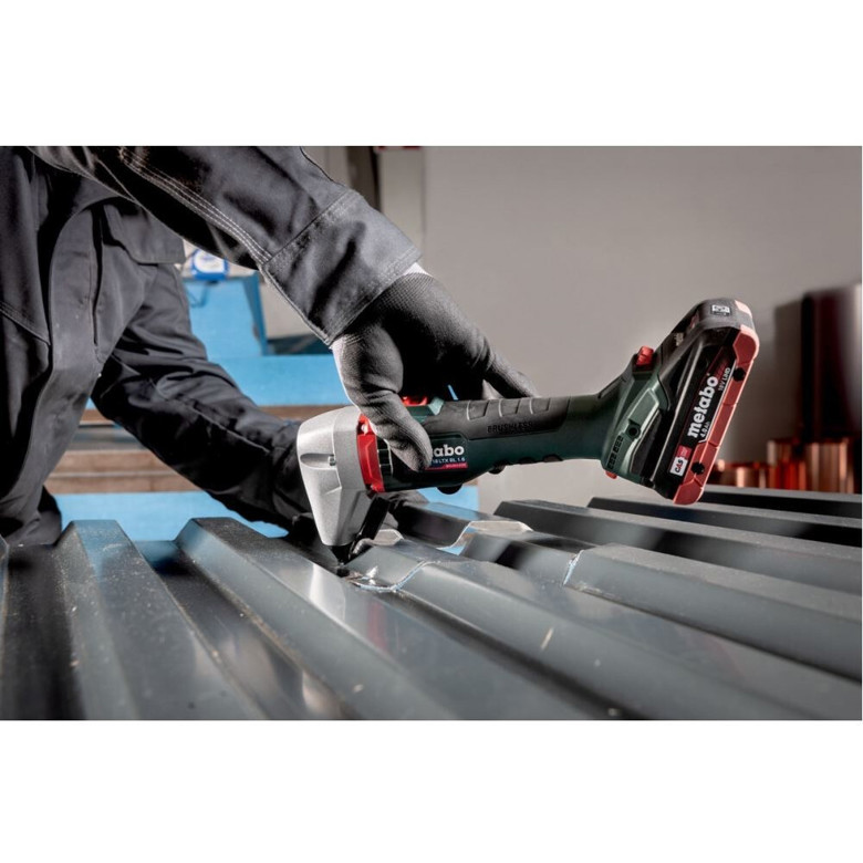 Metabo - 601614840 (NIV 18 LTX BL 1.6) - Profi Akku-Knabber (18V, max 1.6 mm, LiHD, bürstenloser EC-Motor, Drehzahlelektronik, Softgriff, QuickIN Schnellwechselsystem)