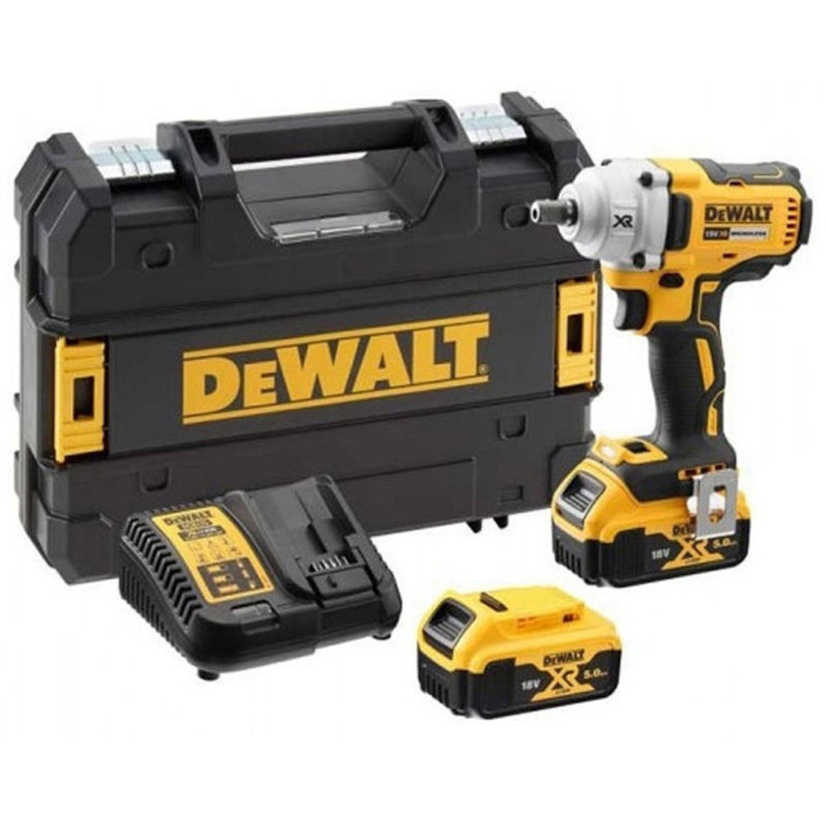 DeWalt - DCF894P2-QW (1/2 Zoll Außenvierkant 18V Li-Ion Schlagschrauber mit 2 Akkus 447Nm)