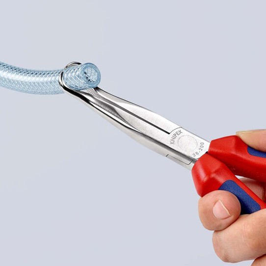 KNIPEX 38 95 200 Mechanikerzange mit Mehrkomponenten-Hüllen verchromt 200 mm