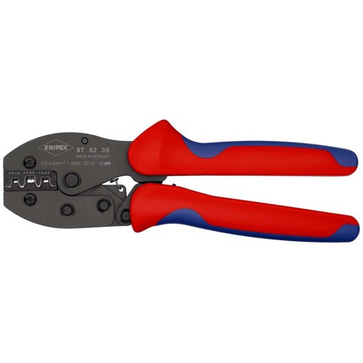 Knipex - PreciForce® Crimpzange (Mehrkomponenten-Hüllen) - brüniert 220 mm