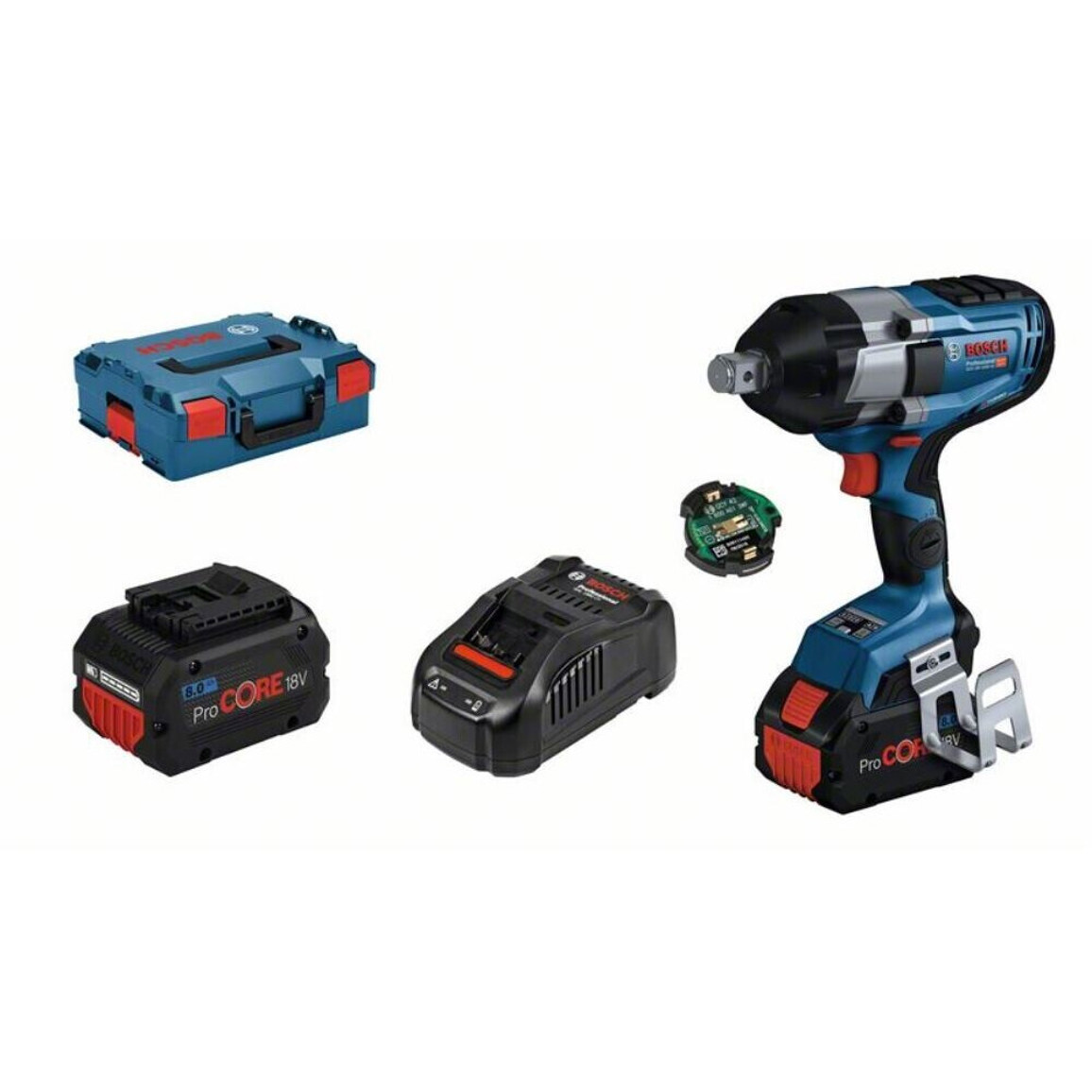 Bosch - 18V-1050 HC - Akku-Drehschlagschrauber Li-Ion (2 Akkus, EC-Motor, 1.050 Nm, L-Boxx, LED-Licht)