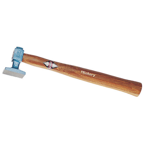 Ausbeul-Planierhammer 47x29 mm | Bahn flach chariert | Hickorystiel | 300 g