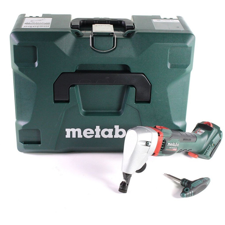 Metabo - 601614840 (NIV 18 LTX BL 1.6) - Profi Akku-Knabber (18V, max 1.6 mm, LiHD, bürstenloser EC-Motor, Drehzahlelektronik, Softgriff, QuickIN Schnellwechselsystem)