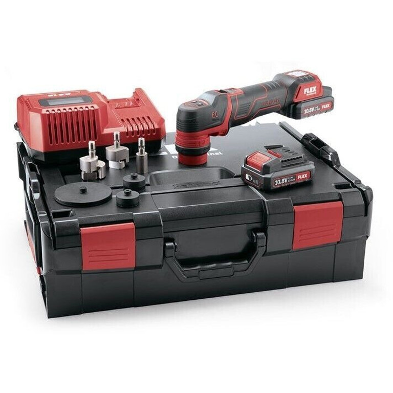 Flex-Tools - PXE 80 10.8-EC (Set) Akku-Poliermaschine mit Flexiblem Welle - für Profi Anwendungen