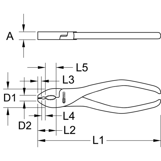 KS Tools - Universalzange (Edelstahl) 200mm