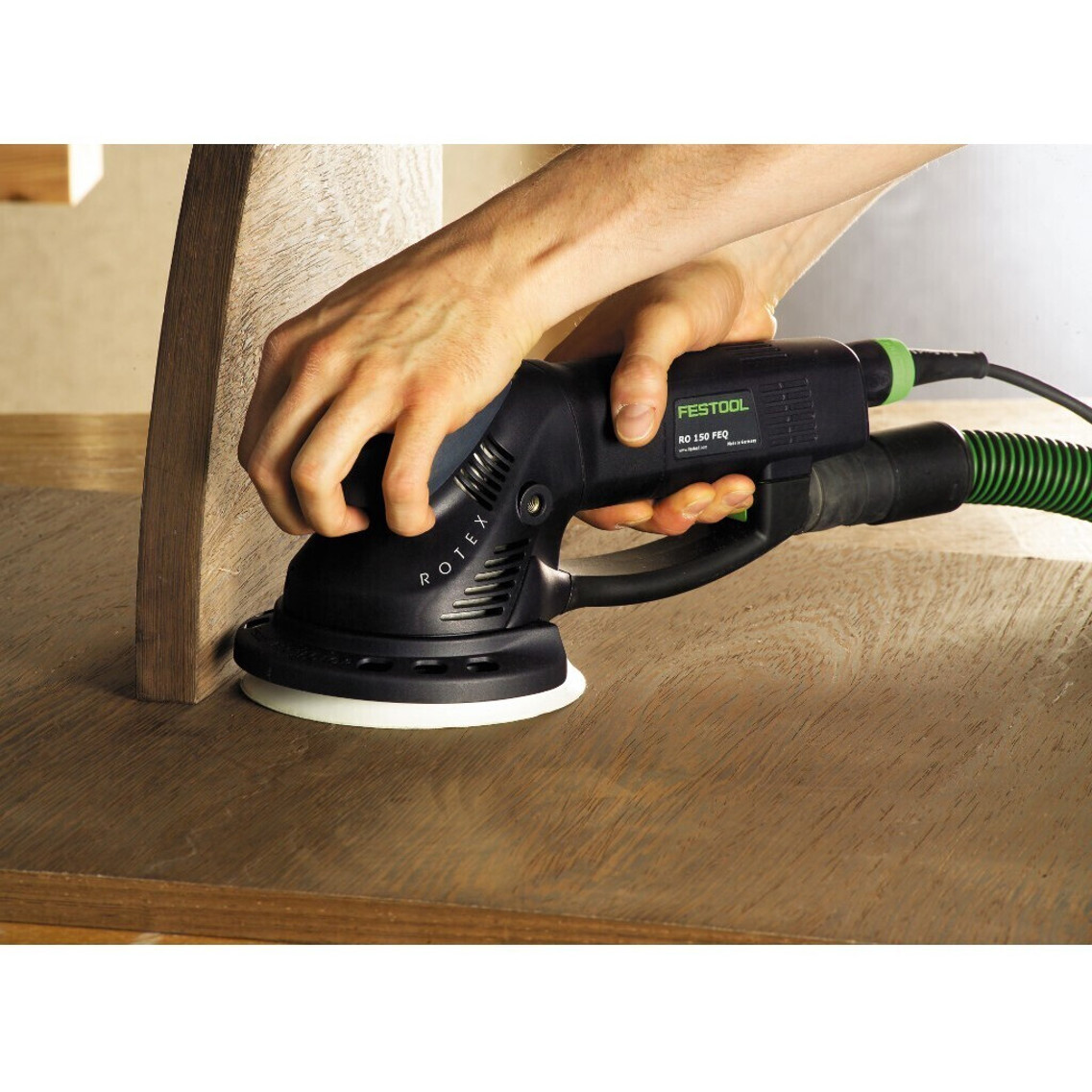 Festool - RO 150 FEQ-Plus (576017) - Exzenterschleifer (schwarz, Systainer, Klett-Fix-System, Staubabsaugung, 150 mm)