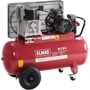 ELMAG - 600/10/100 D - Kolbenkompressor Turbo, 260 l/min, 1,8 kW, Rot