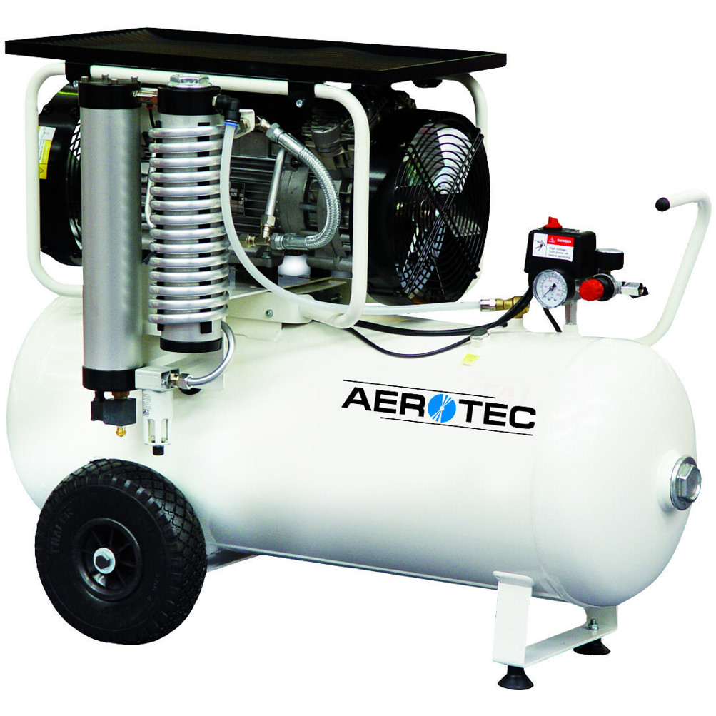 Aerotec - 2013208 - Kolbenkompressor fahrbar weiß 4 Zylinder 1,8 kW 8 bar