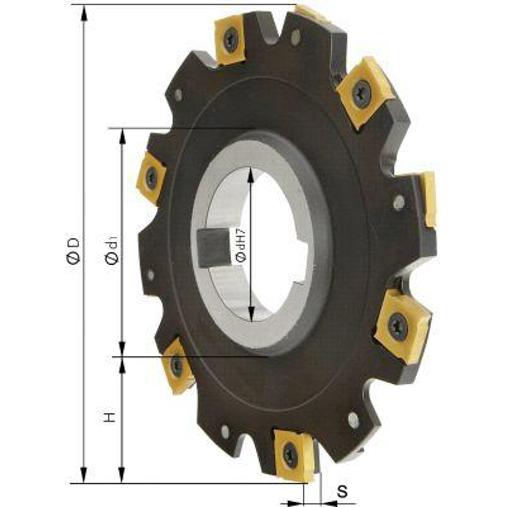 Format - Scheibenfräser (ohne Bund) Z12, D 125 x 10 mm