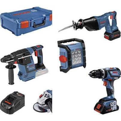 Bosch Combo-Kit (5-tlg.) - 18V: GSB, GWS, GBH, GSA, GLI, 3 x ProCORE18V, GAL