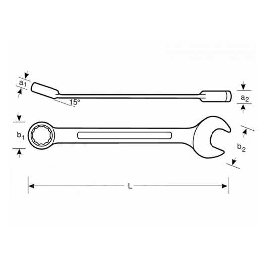 Bahco - 2.1/4" Ring-Maulschlüssel (funkenfrei) - Kupferberyllium - 595 mm