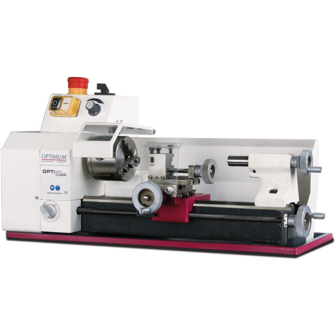 Optimum - TU 1503V (Tischdrehmaschine - 450W - grau - Spitzenweite 300mm)