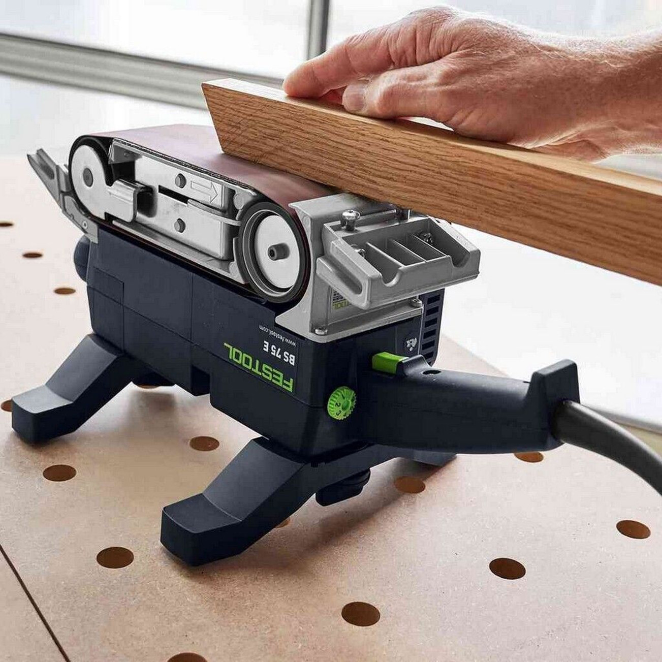 Festool - 576296 Bandschleifer BS 75 E-Set (schwarz, Systainer, für Metall und Holz)