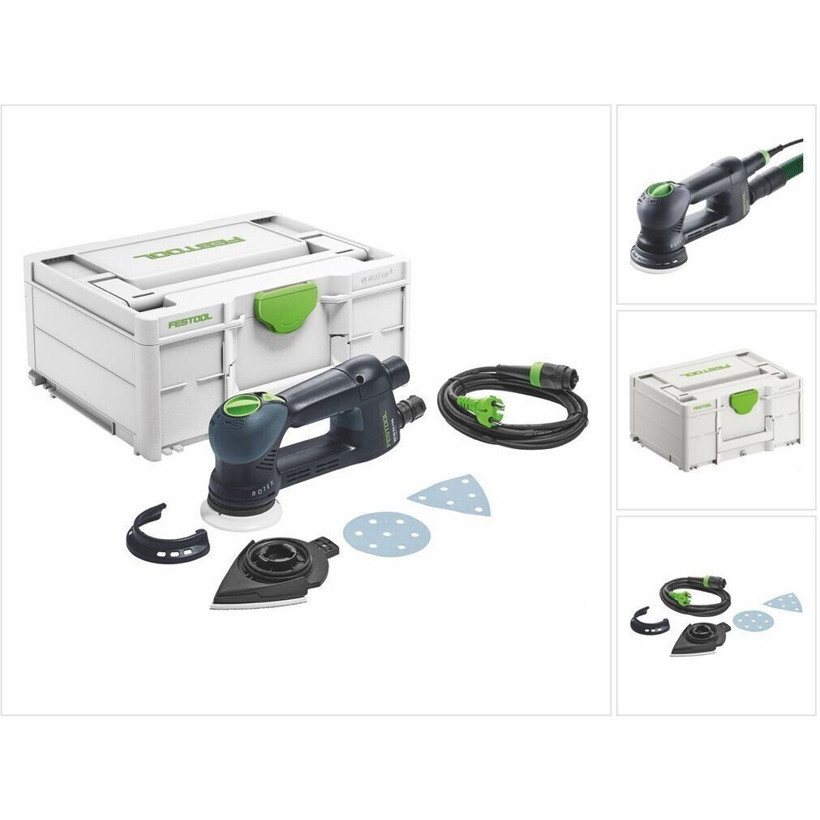 Festool - RO 90 DX - Profi Exzenterschleifer für Holz (Systainer, schwarz, 400W, rund, 1,4kg, 90mm)