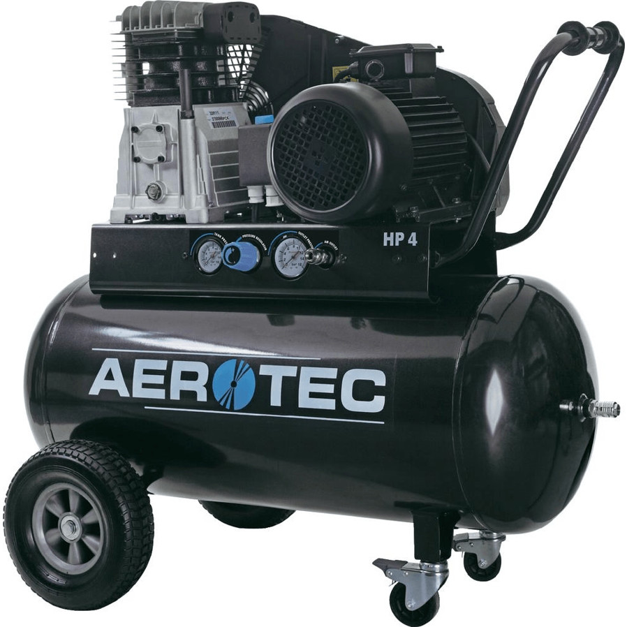 Aerotec - Aero 600-90 - Keilriemenkompressor, 3kW, 11bar, 375L/min, 600L/min - schwarz