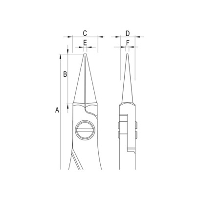 Idealtek - ESD-Rundzange (L 135 mm, 84 g) - ES6041.CR.BG