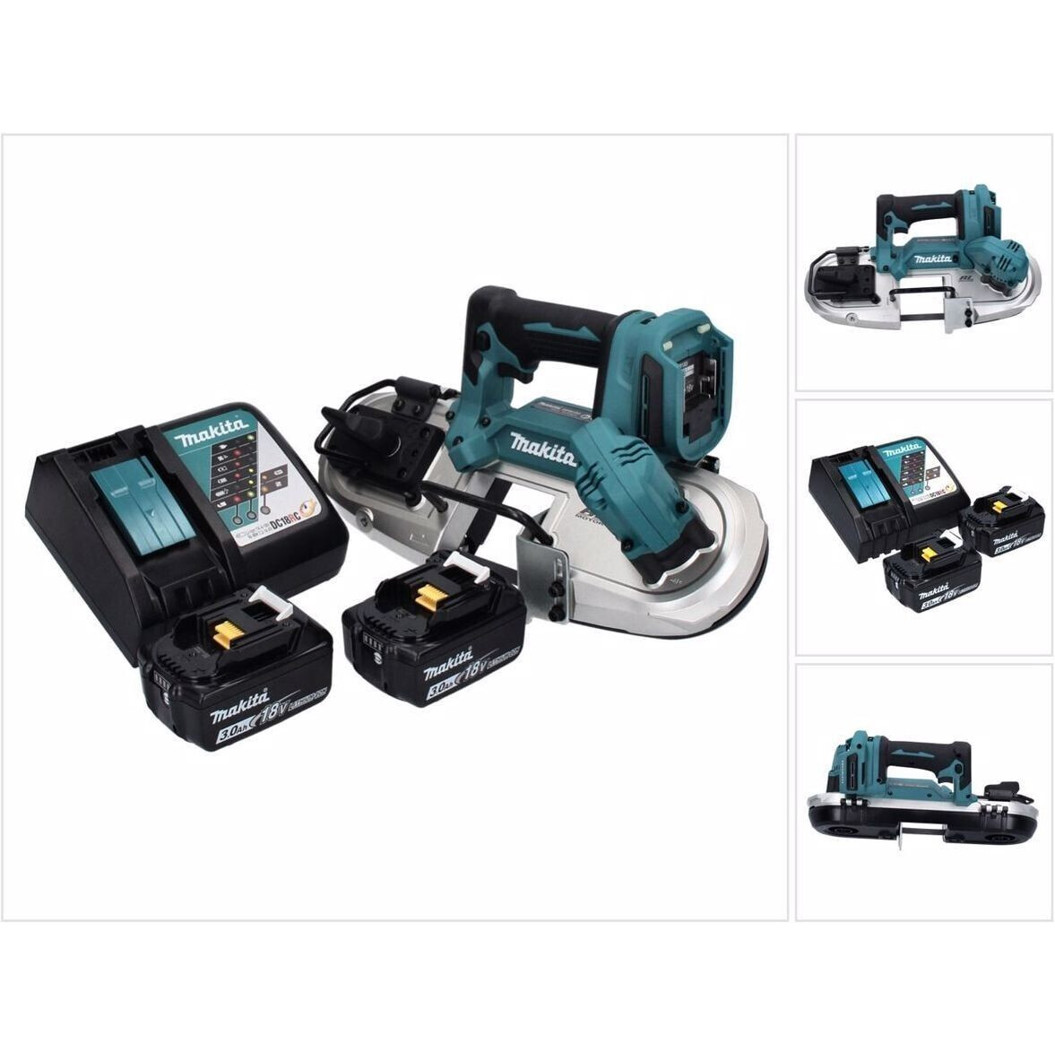 Makita - DPB183RF (Akku-Bandsäge 18V Li-Ion mit 2 Akkus, bürstenloser Motor)