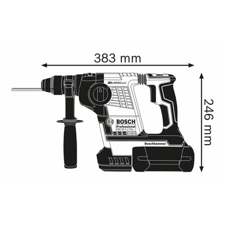 Bosch Akku-Bohrhammer (SDS plus) - GBH 36 V-LI Plus, 2x Akku (GBA 36V 4.0Ah), L-BOXX 238