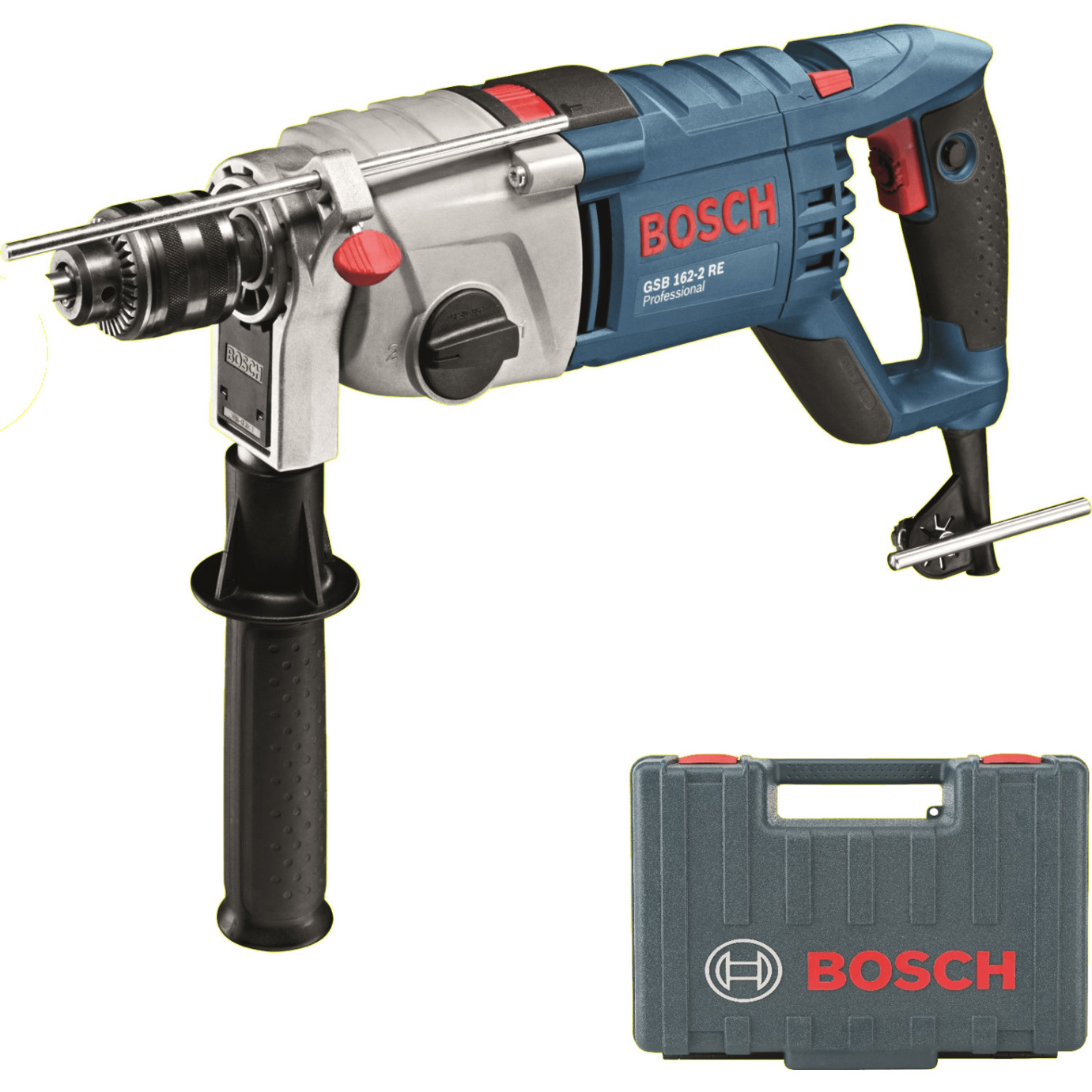 Bosch - 060118B000 - GSB 162-2 RE Schlagbohrmaschine mit Motorbremse und 2-Gang Getriebe