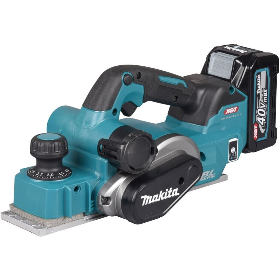 Makita - KP001GM201 (Li-Ion Akku-Hobel) 82mm Hobelbreite, 4mm Hobeltiefe, 4Ah Akku