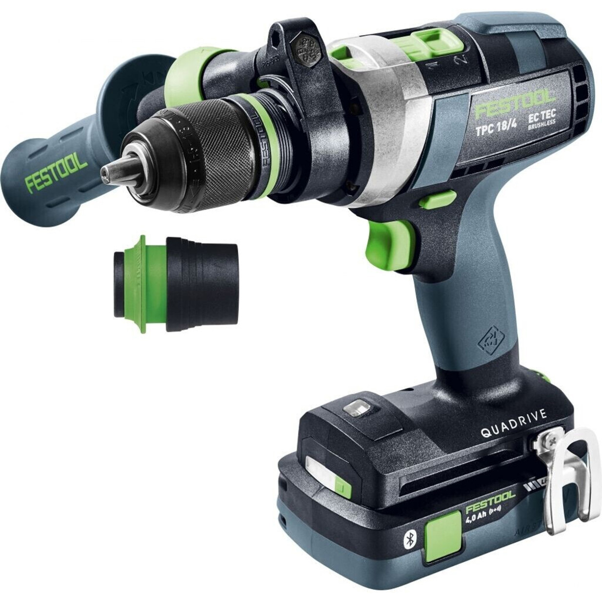 Festool - 577651 Quadrive TPC 18/4 Akku-Schlagbohrschrauber (18V, max. 70mm Bohrung Holz, 4-Gang Getriebe)