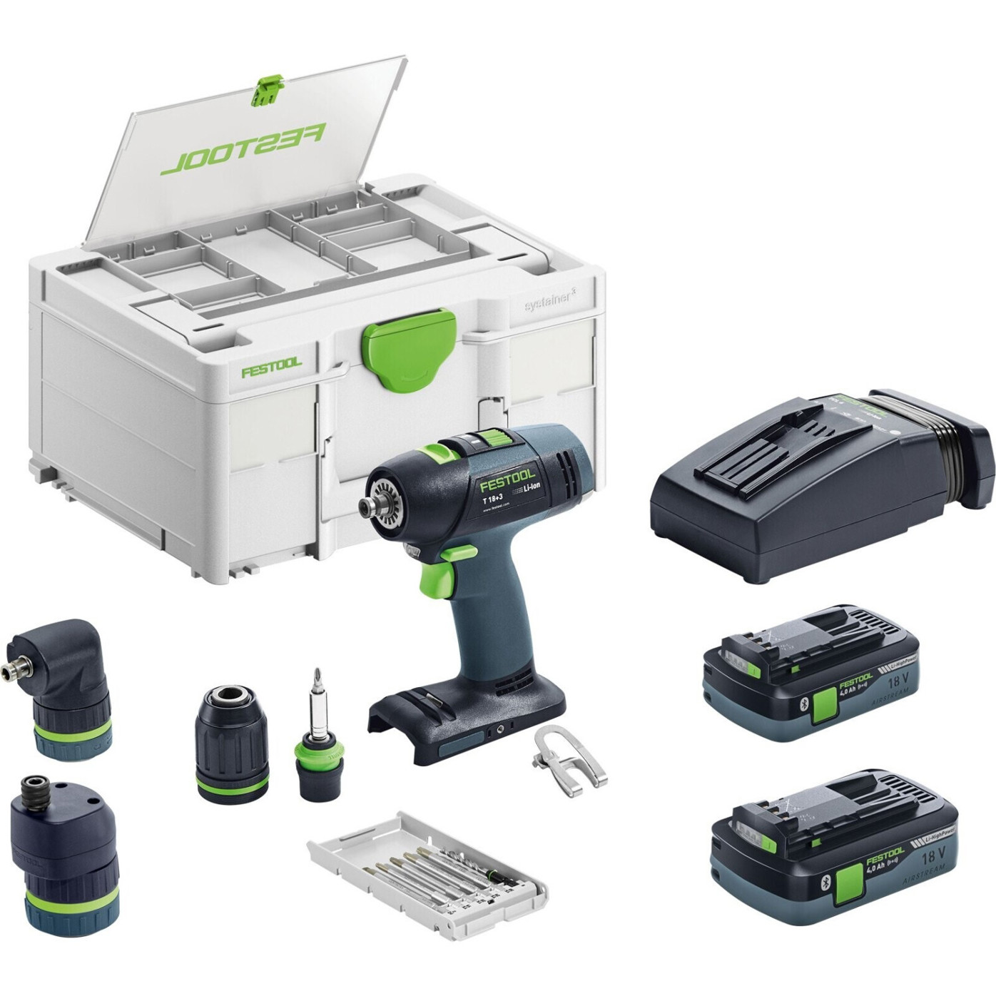 Festool - 577609 Performance Akku-Bohrschrauber (Profilösung, 18V Li-Ion, 2-Gang, 2 Akkus, EC-Motor)