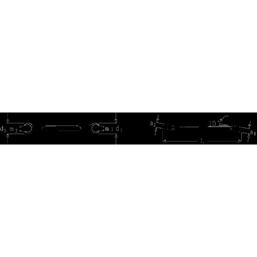 Doppelringschlüssel offen abgew. OPEN RING SW 30 x 32 mm L.300mm