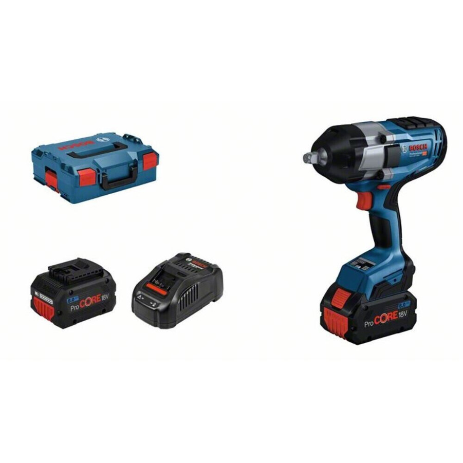 Bosch - GDS 18V-1000 - Akku-Schlagschrauber (Li-Ion, 18V, 8Ah, mit 2 Akkus, 3-Gang, ProCORE 18V)